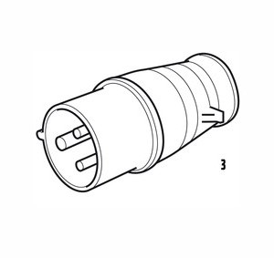 Volvo Laddkabel 1P-16A bl? kontakt, 7 meter, Max 16 A, 1 fas, Mode 2